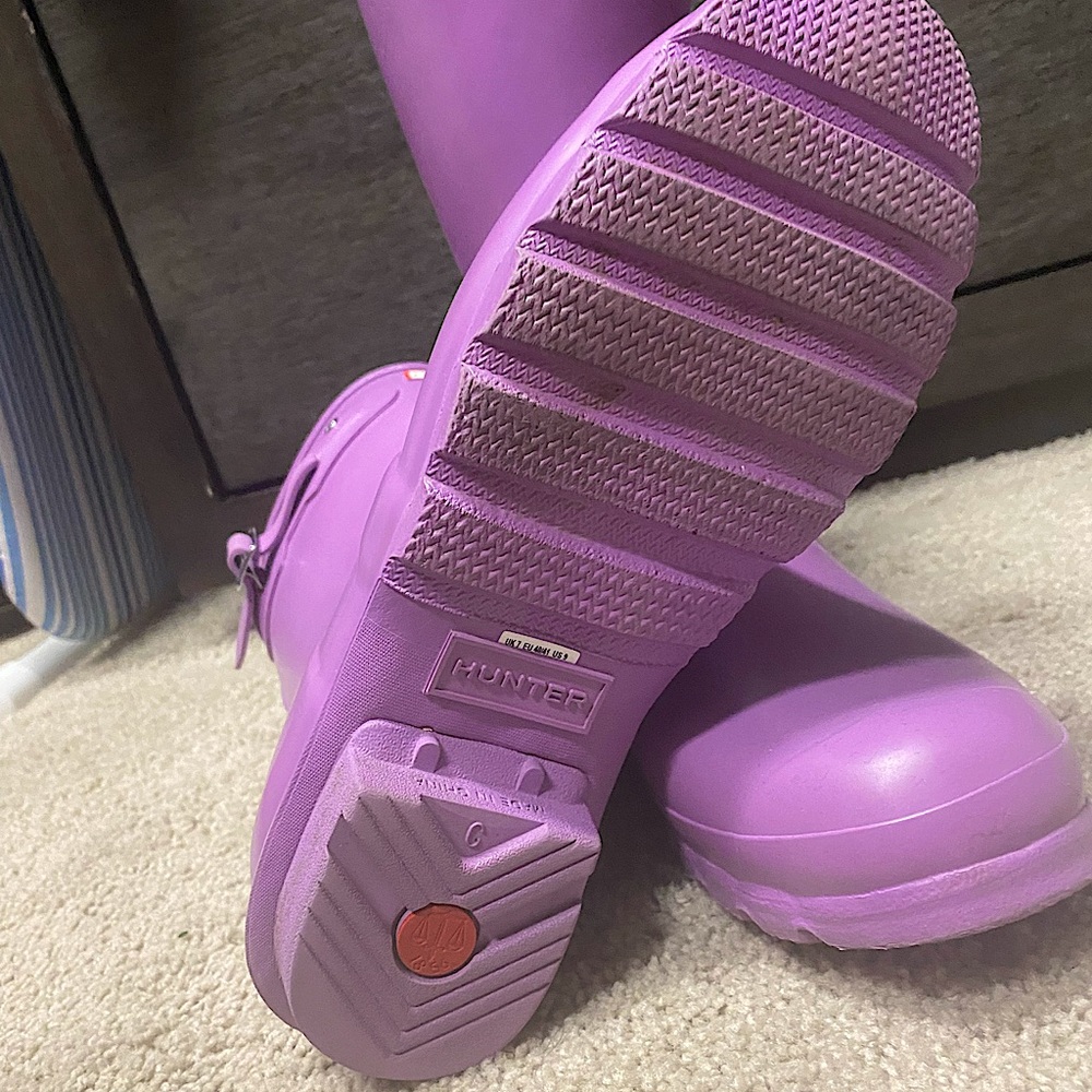 Lilac Hunter Boots Matte, US size 9 - Picture 2 of 4